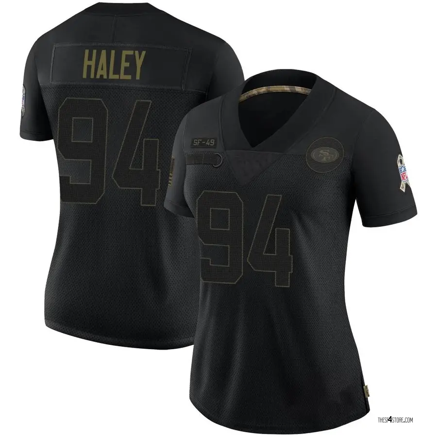 Black Women's Charles Haley San Francisco 49ers Limited 2020 Salute To Service Jersey