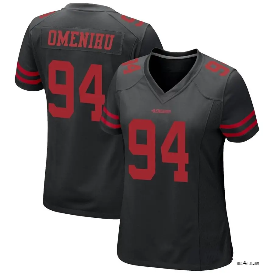 Black Women's Charles Omenihu San Francisco 49ers Game Alternate Jersey