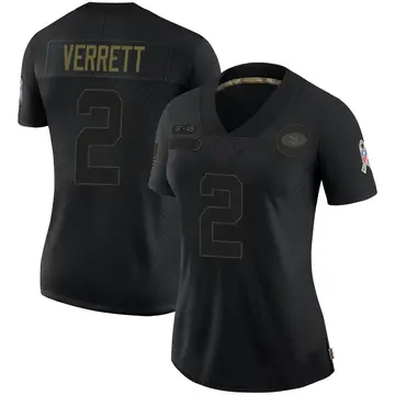 Black Women's Jason Verrett San Francisco 49ers Limited 2020 Salute To Service Jersey