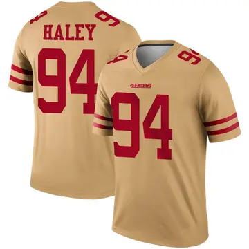Gold Men's Charles Haley San Francisco 49ers Legend Inverted Jersey