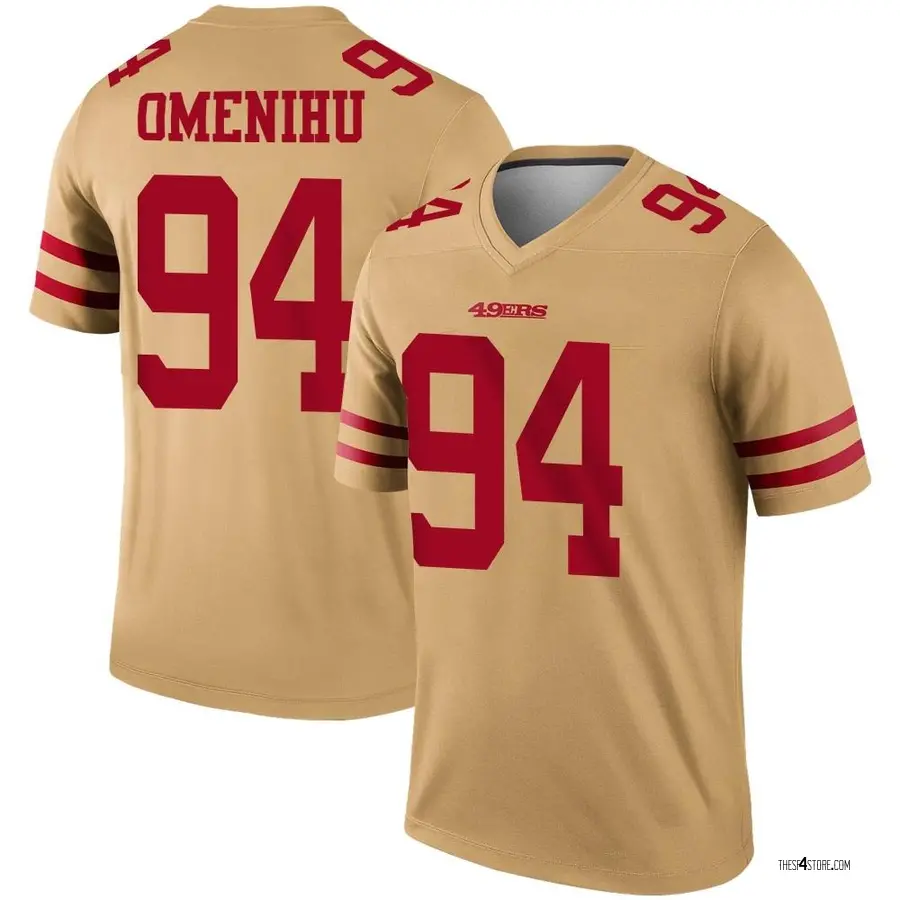 Gold Men's Charles Omenihu San Francisco 49ers Legend Inverted Jersey