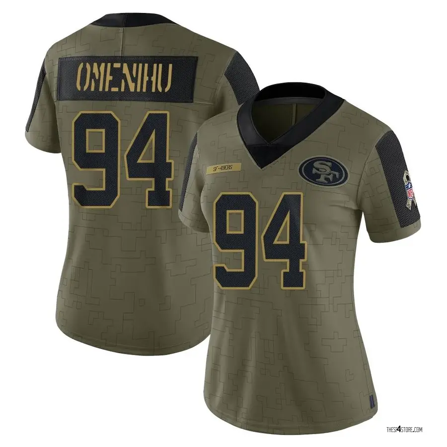 Olive Women's Charles Omenihu San Francisco 49ers Limited 2021 Salute To Service Jersey