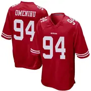 Red Men's Charles Omenihu San Francisco 49ers Game Team Color Jersey