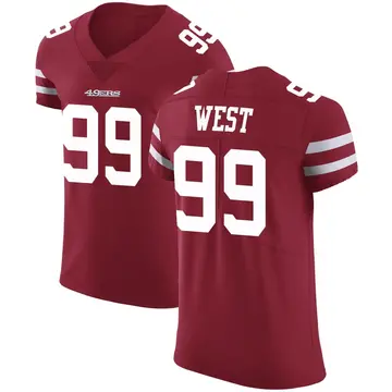 Red Men's C.J. West San Francisco 49ers Elite Team Color Vapor Untouchable Jersey
