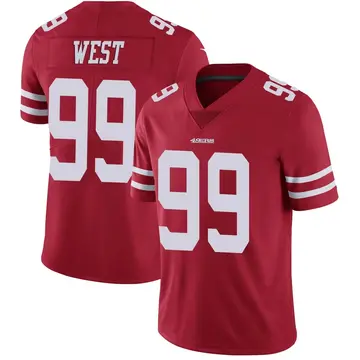 Red Men's C.J. West San Francisco 49ers Limited Team Color Vapor Untouchable Jersey