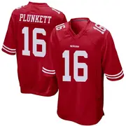 Red Men's Jim Plunkett San Francisco 49ers Game Team Color Jersey