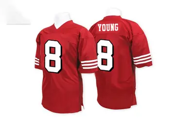Red Men's Steve Young San Francisco 49ers Authentic Team Color 75TH Throwback Jersey