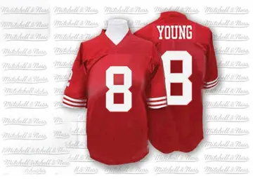 Red Men's Steve Young San Francisco 49ers Authentic Team Color Throwback Jersey