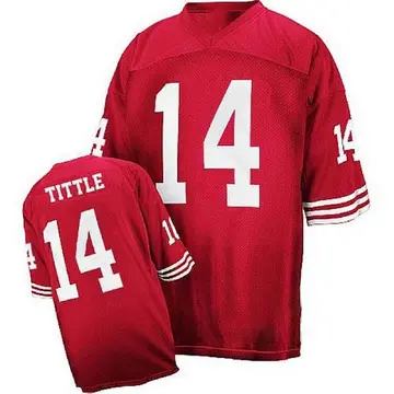 Red Men's Y.A. Tittle San Francisco 49ers Authentic Throwback Jersey