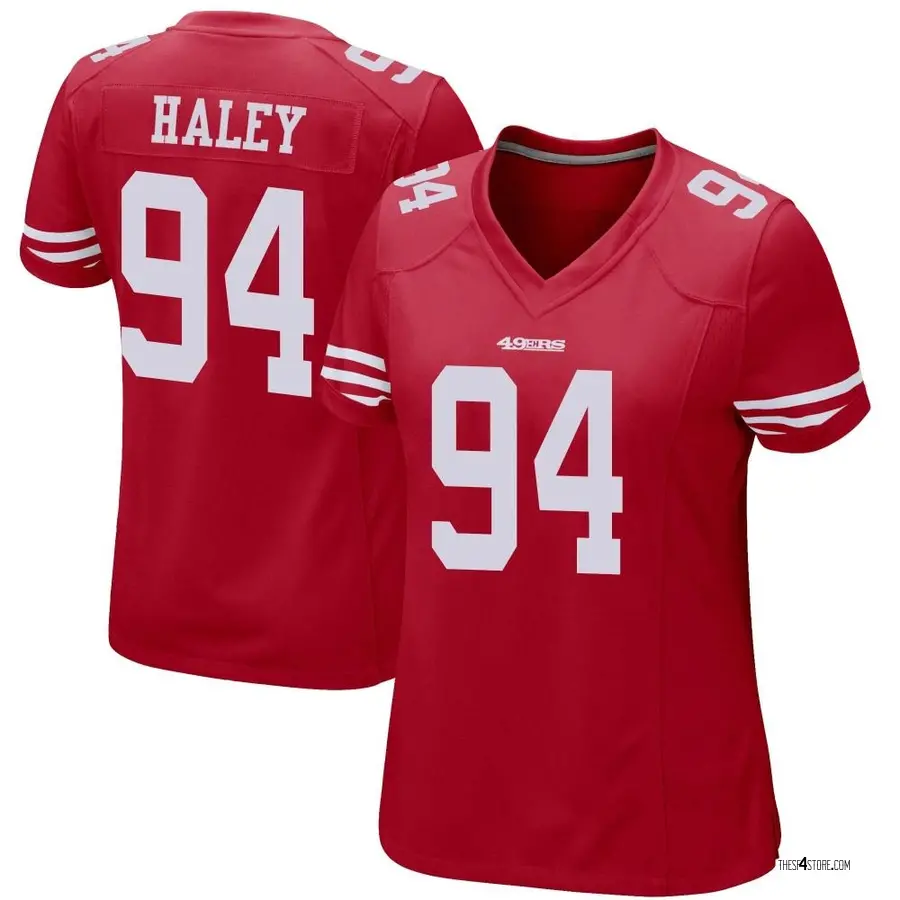 Red Women's Charles Haley San Francisco 49ers Game Team Color Jersey