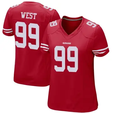 Red Women's C.J. West San Francisco 49ers Game Team Color Jersey