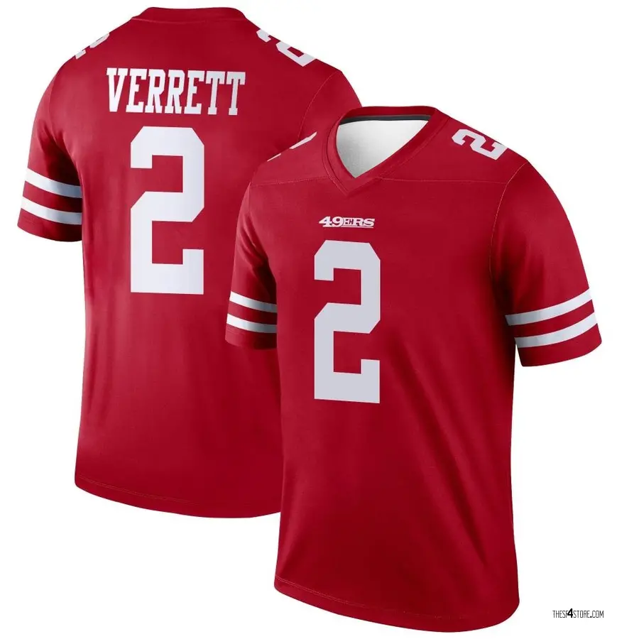 Scarlet Youth Jason Verrett San Francisco 49ers Legend Jersey
