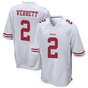 White Youth Jason Verrett San Francisco 49ers Game Jersey